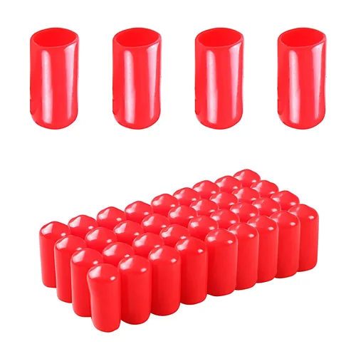 Vista 20 de Aopin Cubierta de tapa de extremo redondo de goma 0.08 pulgadas (0.079 in), protectores de rosca de tornillo de PVC flexible de tubería de tubería
