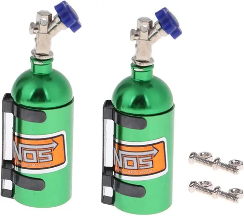 Vista 10 de Accesorios de decoración de botellas NOS de nitrógeno de simulación para 1:10 RC Crawler Car TRX4 SCX10 90046 D90 D110 TF2 (azul)