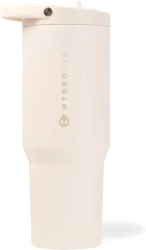 Vista 54 de HydroJug Sport - Vaso de acero inoxidable con pajilla, aislado al vacío, botella de agua de 20 onzas a prueba de fugas, diseño ergonómico