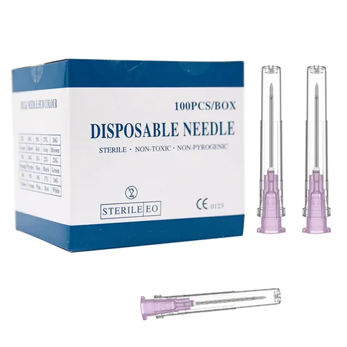 Aguja de calibre 18 de 1 pulgada (paquete de 100), agujas de accesorios industriales Luer Lock, envueltas individualmente