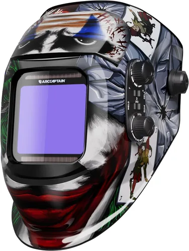 Vista 20 de ARCCAPTAIN - Casco de soldadura a color real, pantalla 3.93 × 3.66, oscurecimiento automático, capucha solar 4 sensores de arco, sombra 4/5-9/9-13