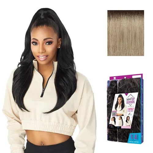 Vista 14 de Sensationnel Instant Updown Halfwig Pony-Iud 1, 1 JETBLACK