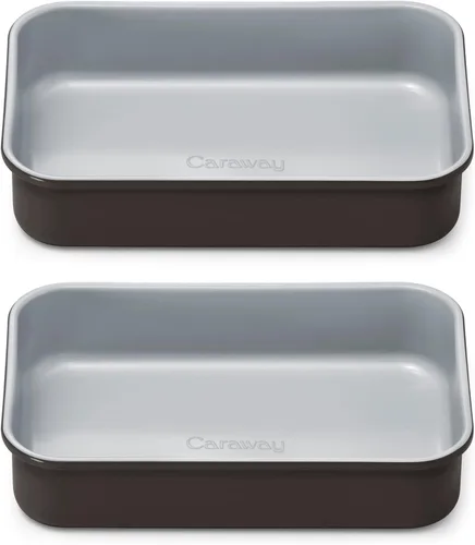 Vista 47 de Caraway Molde rectangular pequeño antiadherente de 9" x 6.5", no tóxico, sin PTFE ni PFOA, núcleo de acero aluminizado, bandeja para hornear