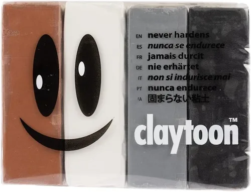 Vista 7 de Van Aken Claytoon - Arcilla para modelar – 1 libra (cuatro barras de 4 onzas) – Uso para Claymation, modelos y Stop Motion (Circus)