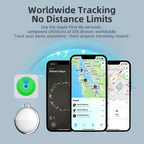 Vista 8 de Rastreador inteligente Rastreador de equipaje Bluetooth funciona con Apple Find My (requiere iOS), buscador de llaves y localizador de artículos