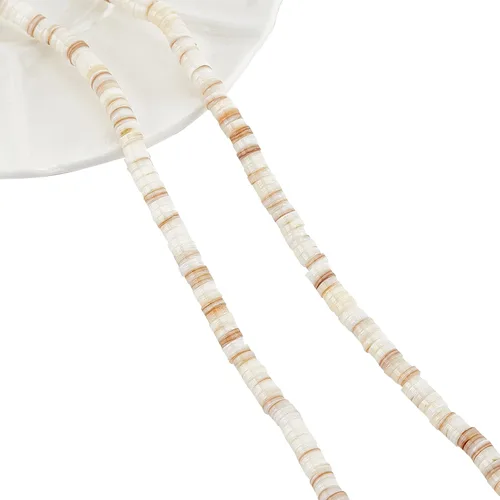 Vista 11 de NBEADS Alrededor de 120 perlas de concha natural, hebras de perlas blancas antiguas de 0.236 pulgadas, cuentas redondas sueltas de nácar cuentas