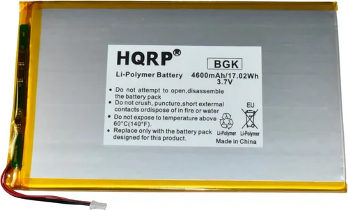 HQRP Batería compatible con RCA de 10 pulgadas Viking Pro RCT6303W87 RCT6303W87DK RCT6K03W13 Tablet PT3090135 3.7v 4Ah 4600mAh
