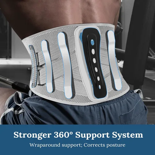 Vista 3 de Soporte ergonómico 3D ajustable de 26° para aliviar el dolor de espalda baja Estancias extraíbles, malla transpirable y diseño invisible, uso
