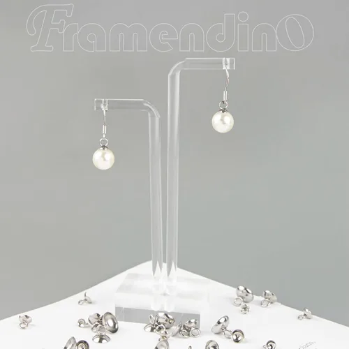 Vista 8 de Framendino, Paquete de 100 tapas colgantes de acero inoxidable 304 con bucles para fabricación de joyas