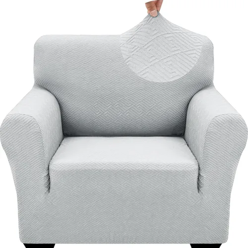 Vista 71 de ZNSAYOTX 1 Funda de silla Jacquard para sala de estar, funda de silla de alta elasticidad con brazos, antideslizante, apta para mascotas, funda