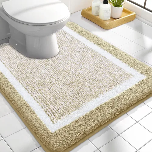 Vista 66 de OLANLY Alfombra de baño de microfibra extrasuave y absorbente, antideslizante, lavable a máquina, de secado rápido, adecuada para suelo de baño