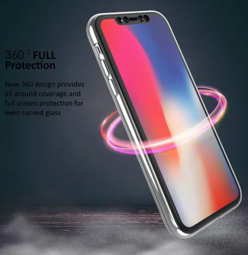 Vista 4 de Funda para iPhone 11, nueva envoltura de 360 grados [protección de cuerpo completo] Funda delgada de TPU transparente