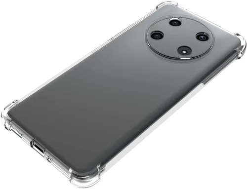Vista 3 de USTIYA Caso para Honor X9 Clear TPU Cuatro Esquinas Cubierta Protectora Transparente Suave Funda