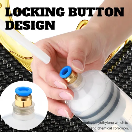 Vista 4 de Lothee Paquete de 2 Extractores de Fluidos Automotrices de 500cc, Bomba Extractora de Aceite, Bomba de Jeringa Manual con Manguera de Succión Manual