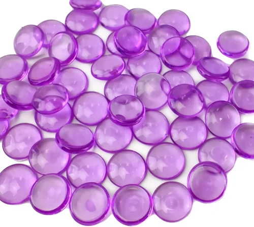 Vista 10 de HappyFiller 630 PCS Canicas Planas de Acrílico Gemas de Cristal Falsas para Rellenos de Jarrones de Vidrio, Manualidades, Confeti de Fiesta, Centros