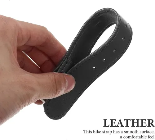 Vista 4 de Correas delanteras para bicicleta, 2 pares de correas de cesta de bicicleta, correas ajustables para cesta de bicicleta, correas delanteras