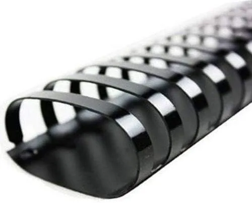 Vista 5 de Espinas de encuadernación de peine de plástico, 1 pulgada de diámetro, negro, 200 hojas, paquete de 100 13100