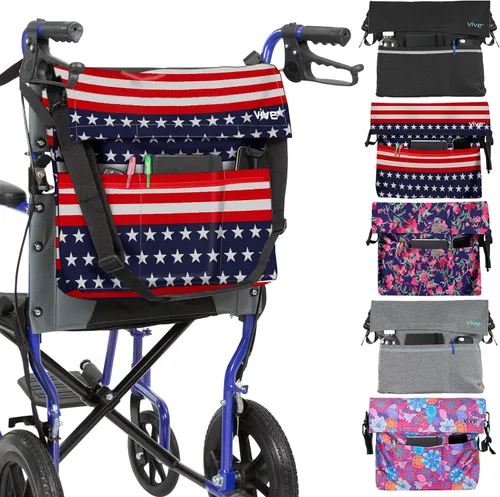 Vive Bolsa XL para silla de ruedas, impermeable, resistente a los arañazos, doble costura, lavable a máquina, accesorio para adultos, personas