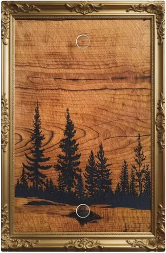 Vista 10 de Cubiertas Decorativas de Arte para Interruptores de Luz de Hojas de Otoño Placa de Pared de Palanca Individual Cubierta Decorativa para Interruptor