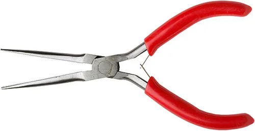 Vista 5 de Excel Blades Alicates de punta de aguja de agarre suave, herramienta de precisión de 5.5 pulgadas, ideal para hacer joyas, doblar alambre y trabajar