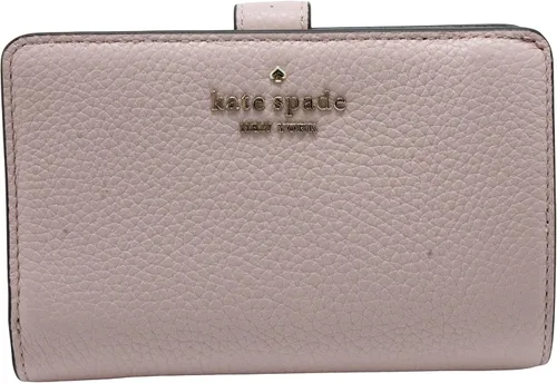 Kate Spade Leila - Cartera plegable con compartimento mediano, color rosa ahumado, Rosa (Rose Smoke), Billetera plegable