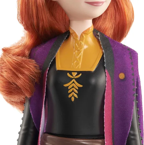 Vista 5 de Mattel Muñecas de princesa de Disney, muñeca de moda Anna Posable con ropa y accesorios exclusivos, juguetes de la película Frozen 2 de Disney