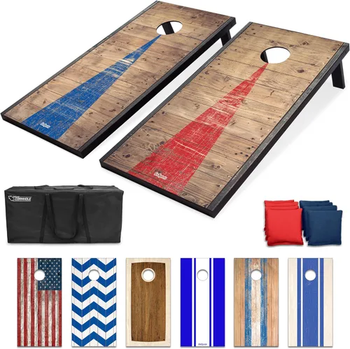 Vista 10 de GoSports Portable Cornhole Sets- Includes 2 Boards, 8 Bean Bags, Carry Case