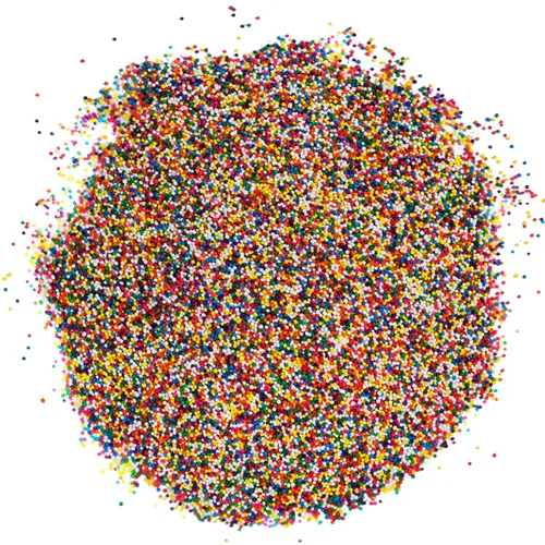 Vista 3 de Nonpareils - Gránulos de arcoíris sin pareil en recipiente resellable, caramelo a granel de 2.7 libras