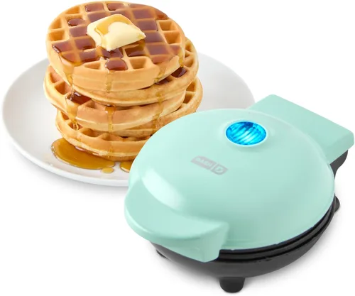 DASH Mini waflera – Molde para wafles de 4 pulgadas, plancha antiadherente para wafles con calentamiento rápido, superficie antiadherente de PTFE –