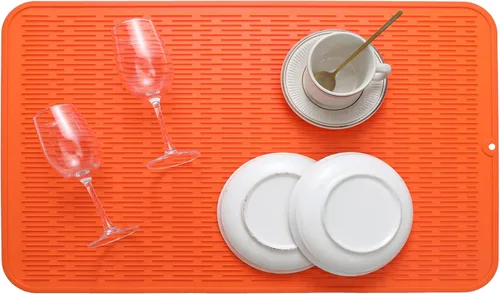 Vista 252 de MicoYang Alfombrilla de Silicona para Secar Platos de Múltiples Usos, Fácil de Limpiar, Ecológica, Alfombrilla de Silicona Resistente al Calor