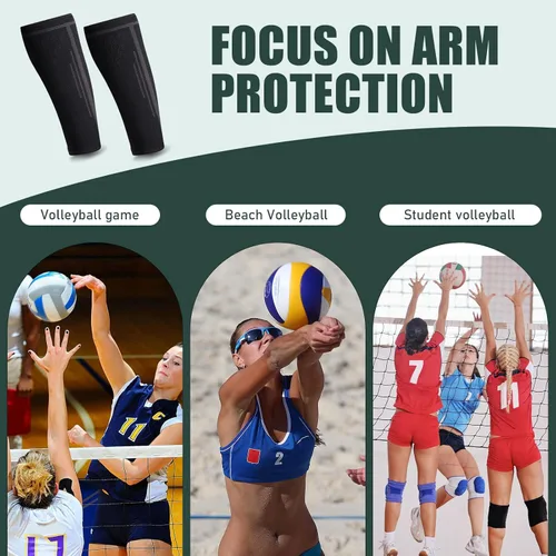 Vista 6 de TOBWOLF 1 Pair Volleyball Arm Sleeves, Volleyball Compression Sleeves Sports Forearm Sleeves, Passing Forearm Sleeves