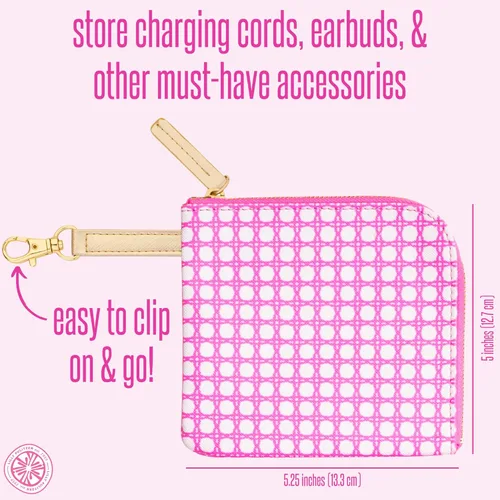 Vista 3 de Lilly Pulitzer Funda acolchada Tech con pequeña bolsa con cremallera para accesorios, bonita funda para laptop para mujer, bolsa para tableta