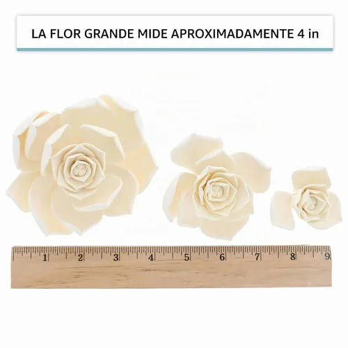 Vista 8 de Global Sugar Art Suculenta grande de Tauro de 1 unidad, flor jumbo, flores