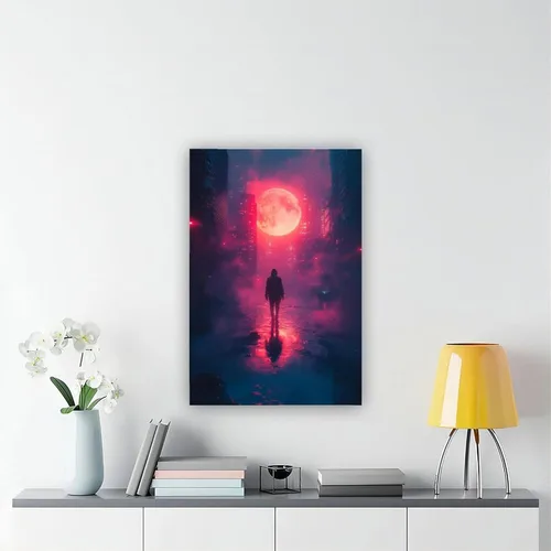 Vista 6 de Vaporwave Glitch Wall Art – Cyberpunk Aesthetic Poster – Retro Futuristic Synthwave Print Poster Canvas Artwork Prints Rustic Farmhouse Decorations