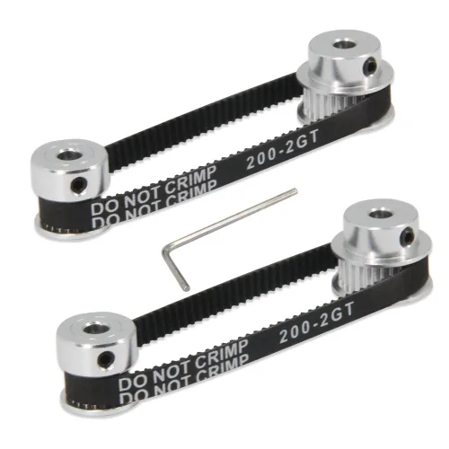 Vista 7 de Zeberoxyz Juego de 2 poleas de sincronización de aluminio GT2 de 20 y 30 dientes, 0.197 in de diámetro con 2 unidades de longitud de 7.874 in