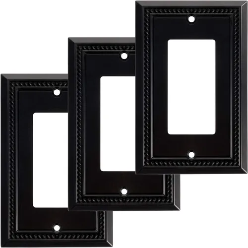 Vista 19 de Sunken Pearls - placa decorativa de pared, placa decorativa de pared, tapa de salida de la placa del interruptor, aleación de zinc sólida y duradera