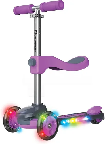 Razor Rollie DLX, 3-Wheel Light-Up Scooter for Younger Children, Seated and Stand-Up Riding Options