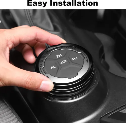 Vista 3 de JWWY Pomo para interruptor de faros delanteros de aire acondicionado, tracción 4WD, cubierta de perilla para interruptor de engranajes para Ford