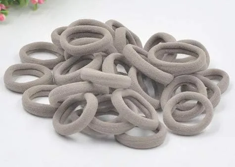 Vista 5 de Accesorios para el cabello para niñas y niños, bandas de goma para cola de caballo, bandas elásticas para el cabello (negro)