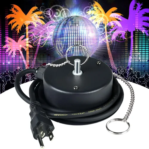 Vista 7 de Motor de bola de discoteca de velocidad lenta de 1 RPM, motor eléctrico rotador de bola de espejo resistente, admite bolas de 4" - 12" para DJ