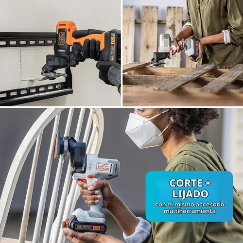 Vista 4 de BLACK+DECKER Accesorio de herramienta oscilante de matriz con bolsa de herramientas con cremallera de boca ancha de 16 pulgadas