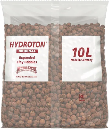 Vista 2 de Hydroton Original Clay Pebbles - 10 litros Agregado de arcilla expandida ligero fabricado en Alemania
