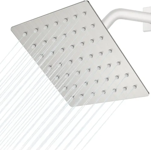 Vista 26 de Midanya Cabezal de ducha de lluvia, cabezal de ducha grande de acero inoxidable de alta presión, cabezal de ducha cuadrado de cascada de baño, Oro