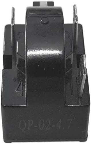 Vista 3 de 1 unids QP-02-4.7 PTC Relé de arranque del refrigerador 3Pin Enfriadores Compresor Starter con 1 unids Refrigerador Protector de sobrecarga 1/2HP