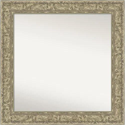 Vista 39 de Amanti Art Espejo de pared plateado de 27 x 21 pulgadas, espejo rectangular de baño de níquel cepillado para decoración de pared, sala de estar