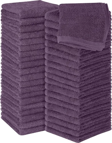 Vista 14 de Utopia Towels Juego de 60 paños de algodón – 100% algodón hilado en anillo, paños de franela de alta calidad, altamente absorbentes y suaves al Beige