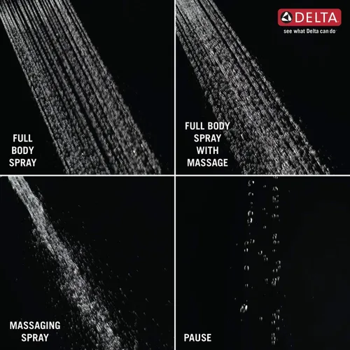 Vista 8 de Delta Faucet Ashlyn serie 17 - Kit de ducha de 2 funciones con 2 vueltas, 2 en 1, cabezal de ducha de mano con manguera, T17264-I