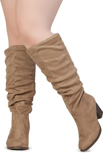 Vista 4 de RF ROOM OF FASHION Botas altas hasta la rodilla anchas para mujer