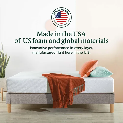 Vista 3 de Twin Size Mattress, 10 inch Cooling Gel Memory Foam Mattress in a Box, Green Tea Breathable Bed Mattress for Cooler Sleep & Pressure Relief, Medium