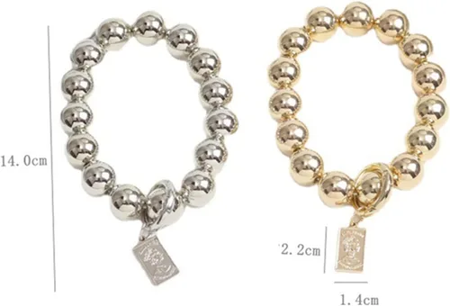 Vista 3 de Correa de muñeca para teléfono celular, pulsera de cuentas acrílicas, cadena de teléfono con pestañas de amarre para teléfono, llavero de lujo hecho